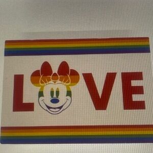 Minnie Mouse Love Rainbow Sign